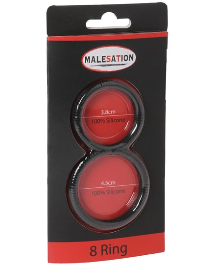 MALESATION Figure 8 Cock Ring – Black by Malesation product image
