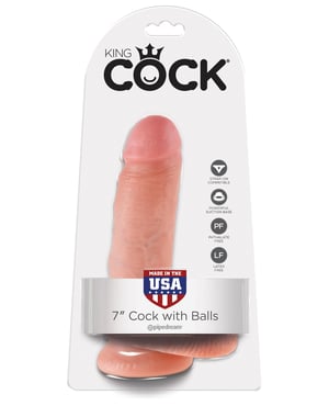 King Cock 7″ Cock w/Balls – Flesh by King Cock product image