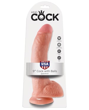 King Cock 9″ Cock w/Balls – Flesh by King Cock product image
