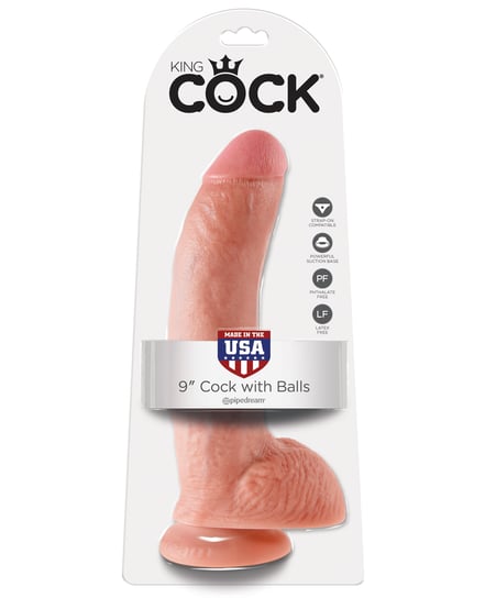 King Cock 9″ Cock w/Balls – Flesh by King Cock product image