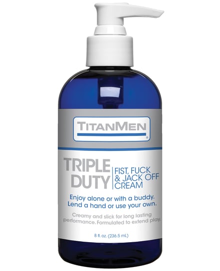 Titanmen Triple Duty Fist, Fuck & Jack Off Cream – 8 oz Bottle by Titanmen product image