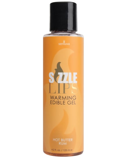 Sizzle Lips Warming Gel – 4.2 oz Bottle Butter Rum by Sensuva product image