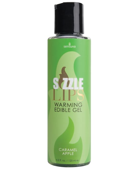 Sizzle Lips Warming Gel – 4.2 oz Bottle Caramel Apple by Sensuva product image