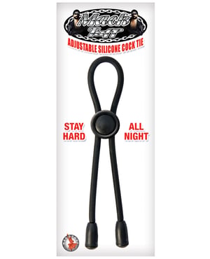 Mack Tuff Adjustable Silicone Cock Tie – Black by Mack Tuff product image
