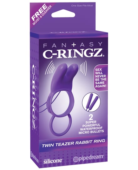 Fantasy C-Ringz Twin Teazer Rabbit Ring – Purple by Fantasy C-Ringz product image