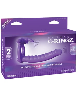 Fantasy C-Ringz Silicone Double Pene Rabbit – Purple by Fantasy C-Ringz product image