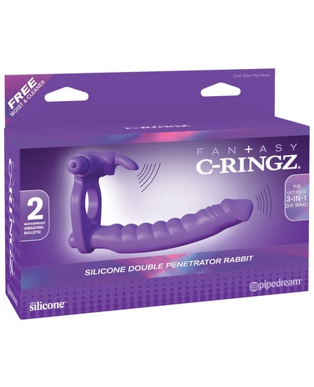 Fantasy C-Ringz Silicone Double Pene Rabbit – Purple by Fantasy C-Ringz product image