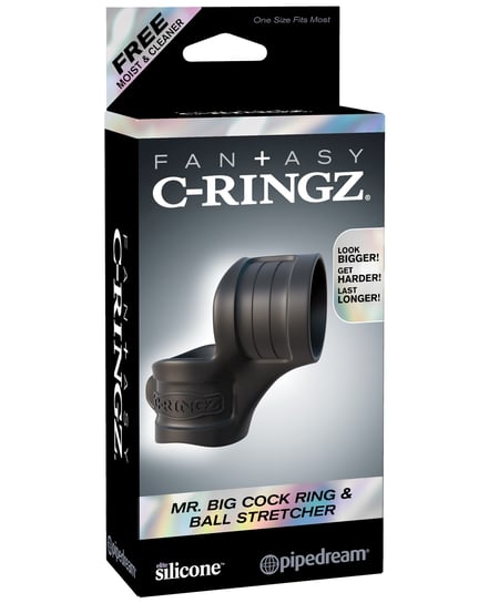 Fantasy C-Ringz Mr. Big Cock Ring & Ball Stretcher – Black by Fantasy C-Ringz product image