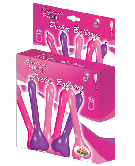 Pecker Balloons – Asst. Colors Box of 6 by Hott Products product image