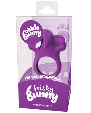 vedo vibrating ring VeDO Frisky Bunny Vibrating Cock Ring Purple – Condomania.com main image 1