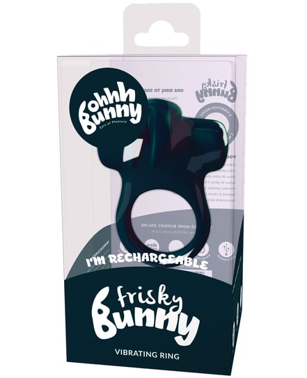 VeDO Frisky Bunny Rechargeable Vibrating Ring – Black Pearl by VeDO product image