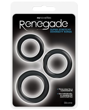 Renegade Diversity Rings – Black Pack of 3 by Renegade product image