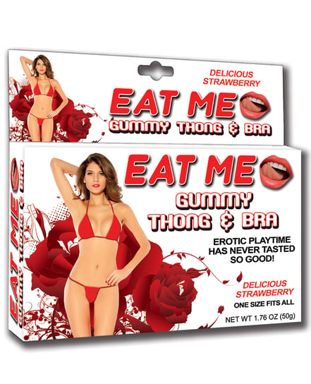 Eat Me Gummy Thong & Bra – Strawberry by Hott Products product image