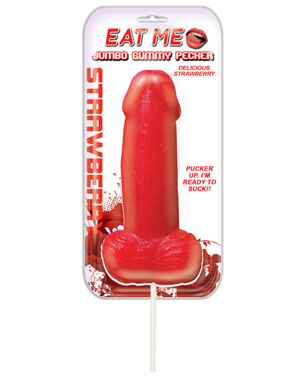Jumbo Gummy Cock Pop – Strawberry by Hott Products product image
