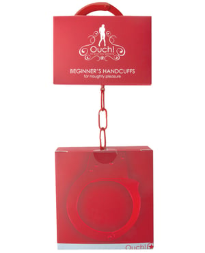 Shots Ouch Beginner’s Handcuffs – Red by Ouch product image