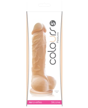 Colours Pleasures 5″ Dildo w/Suction Cup – Flesh by Colours product image
