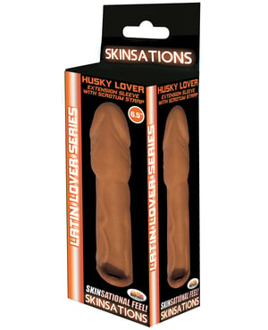 Skinsations Latin Lover 6.5″ Husky Extension Sleeve w/Scrotum Strap by Skinsations product image