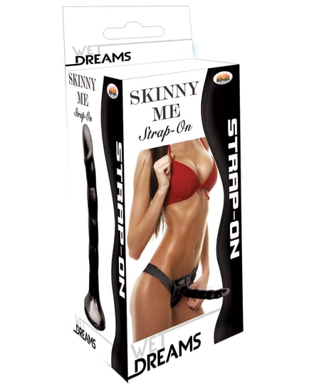Wet Dreams Skinny Me 7″ Strap on w/Harness – Black by Wet Dreams product image