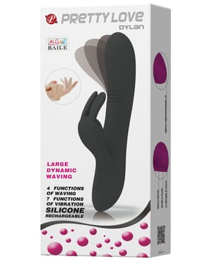 Pretty Love Dylan Bunny Ears Come Hither Rabbit 11 Functions – Black by Pretty Love product image