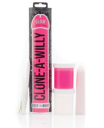 Clone-A-Willy Kit Vibrating Glow in the Dark – Hot Pink by Clone A Willy product image
