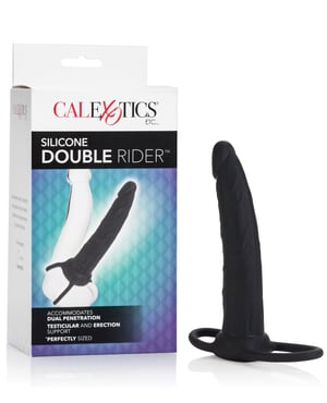 Double Rider Silicone – Black by CalExotics Anal Toys product image