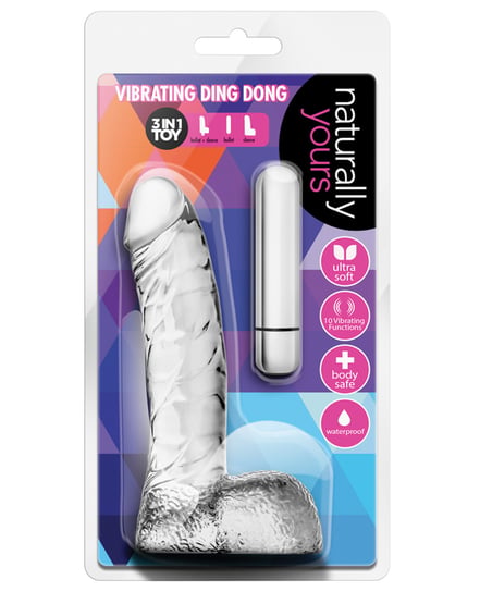 Blush Naturally Yours Vibrating Ding Dong – Clear by Naturally Yours product image