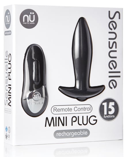 Nu Sensuelle Remote Control Rechargeable Mini Plug – Black by Nu Sensuelle product image