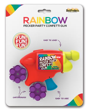Rainbow Pecker Party Confetti Gun by Party Pecker product image