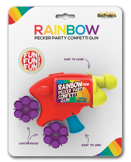 Rainbow Pecker Party Confetti Gun by Party Pecker product image
