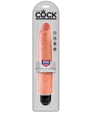 King Cock 10″ Vibrating Stiffy – Flesh by King Cock product image