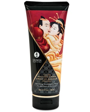 Shunga Kissable Massage Cream – 7 oz Sparkling Strawberry Wine by Shunga product image