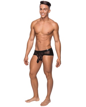 Hoser Stretch Mesh Micro Mini Short Black MD by Male Power product image