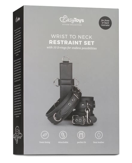 Easy Toys Neck To Wrist Restraint Set – Black by Easy Toys product image