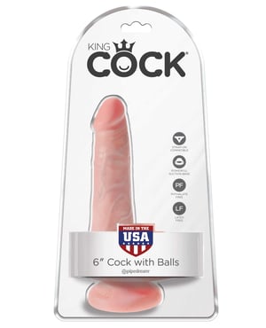 King Cock 6″ Cock w/Balls – Flesh by King Cock product image