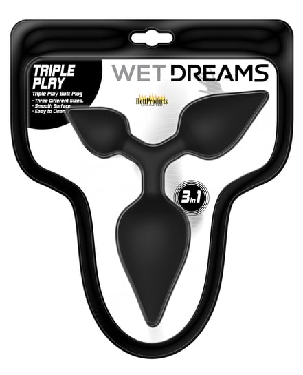 Wet Dreams Triple Play Anal Plug – Black by Wet Dreams product image