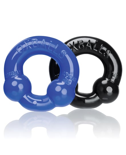 Oxballs Ultraballs Cock Rings – Black/Clear Pack of 2 by Oxballs product image