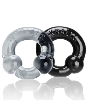 Oxballs Ultraballs Cock Rings – Black/Police Blue Pack of 2 by Oxballs product image