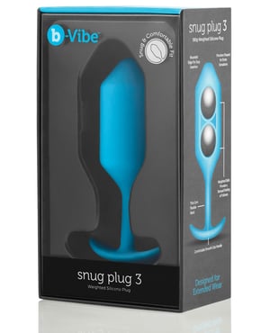 b-Vibe Weighted Snug Plug 3 – 180 g Teal by b-vibe product image