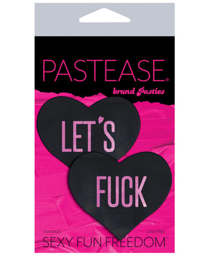 Pastease Let’s Fuck Hearts – Black O/S by Pastease product image