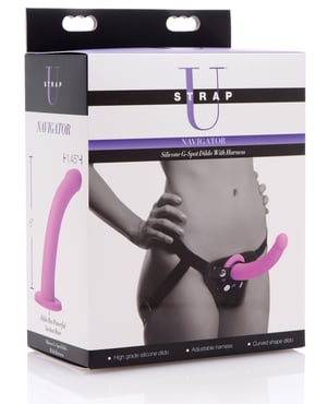 Strap U Navigator Silicone G Spot Dildo w/Harness by Strap U product image