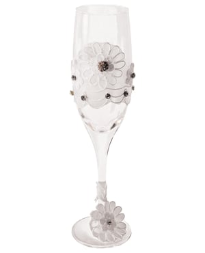 Bride to Be Champagne Glass w/White Lace Trim by Bride to Be product image