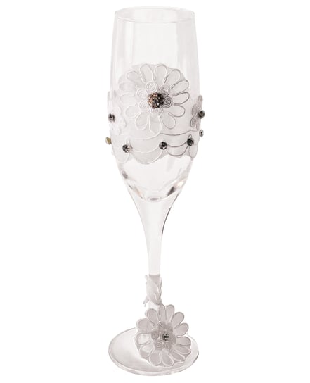 Bride to Be Champagne Glass w/White Lace Trim by Bride to Be product image