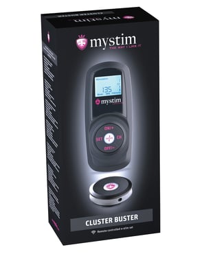 Mystim Cluster Buster Wireless eStim Starter Kit – Black by Mystim product image
