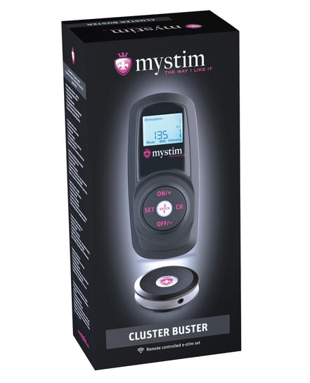 Mystim Cluster Buster Wireless eStim Starter Kit – Black by Mystim product image
