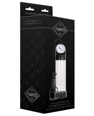 Shots Pumped Comfort Pump w/Advanced PSI Gauge – Transparent by Pumped product image