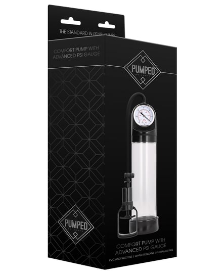 Shots Pumped Comfort Pump w/Advanced PSI Gauge – Transparent by Pumped product image