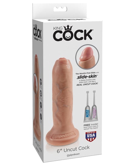 King Cock 6″ Uncut Dildo – Flesh by King Cock product image