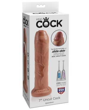 King Cock 7″ Uncut Dildo – Tan by King Cock product image