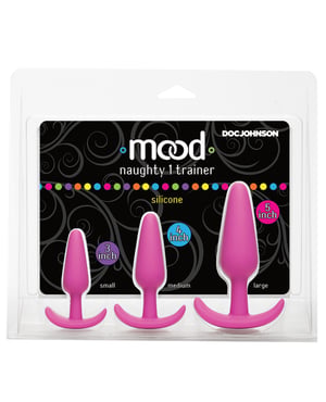 Mood Naughty 1 Anal Trainer Set – Pink Set of 3 by Mood product image