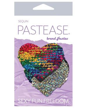 Pastease Color Changing Flip Sequins Heart – Rainbow O/S by Pastease product image